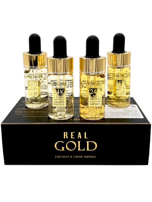 Bergamo Ампульная сыворотка с золотом и экстрактом икры Luxury Gold Caviar Wrinkle Care Intense Repair Ampoule, 4 шт*13 мл Bergamo Ампульная сыворотка с золотом и экстрактом икры Luxury Gold Caviar Wrinkle Care Intense Repair Ampoule, 4 шт*13 мл