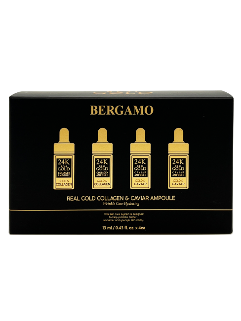 Bergamo Ампульная сыворотка с золотом и экстрактом икры Luxury Gold Caviar Wrinkle Care Intense Repair Ampoule, 4 шт*13 мл Bergamo Ампульная сыворотка с золотом и экстрактом икры Luxury Gold Caviar Wrinkle Care Intense Repair Ampoule, 4 шт*13 мл