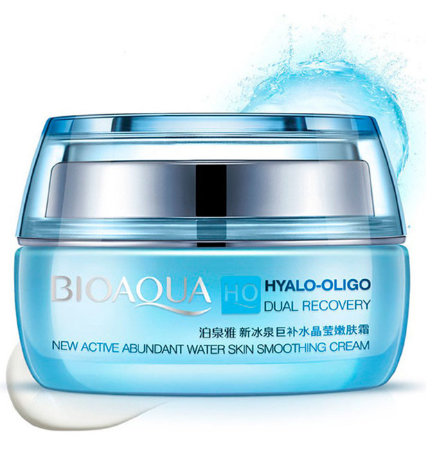 Bioaqua Hyalo-Oligo Dual Recovery Smoothing Cream Крем для лица с Олигомером Гиалуроновой Кислоты, 50 г