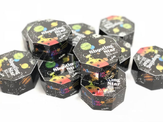 Gaston Тающие чёрные гидрогелевые патчи для осветления кожи вокруг глаз Shooting Star Crystal Eye Gel Patch Black, 60 шт