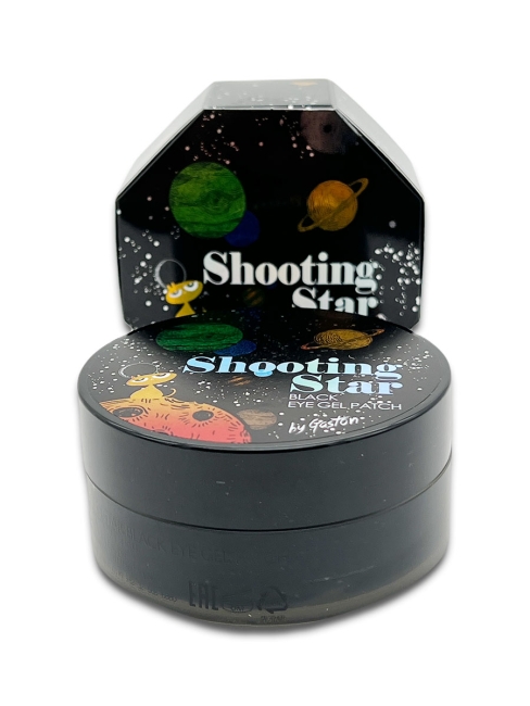 Gaston Тающие чёрные гидрогелевые патчи для осветления кожи вокруг глаз Shooting Star Crystal Eye Gel Patch Black, 60 шт