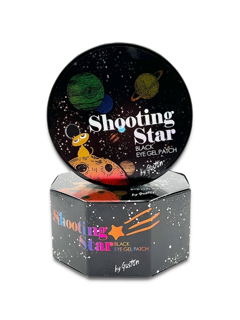 Gaston Тающие чёрные гидрогелевые патчи для осветления кожи вокруг глаз Shooting Star Crystal Eye Gel Patch Black, 60 шт