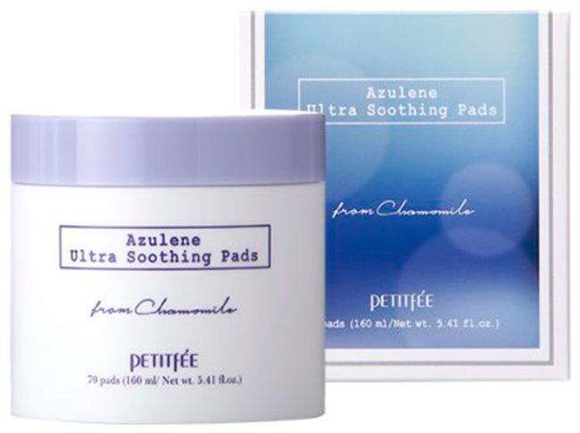 Petitfee Azulene Ultra Soothing Pads Успокаивающие очищающие подушечки для лица с азуленом, 70 шт Petitfee Azulene Ultra Soothing Pads Успокаивающие очищающие подушечки для лица с азуленом, 70 шт