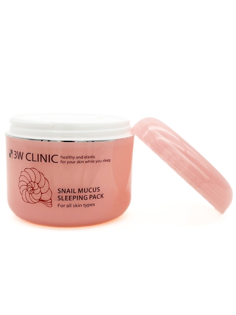 3W Clinic Восстанавливающая маска ночного действия с муцином улитки Snail Mucus Sleeping Pack, 100 мл