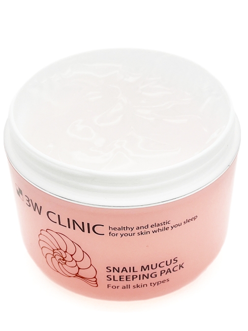 3W Clinic Восстанавливающая маска ночного действия с муцином улитки Snail Mucus Sleeping Pack, 100 мл