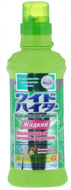 Kao Attack Wide Haiter EX Power Жидкий кислородный пятновыводитель для цветного белья, 600 мл Kao Attack Wide Haiter EX Power Жидкий кислородный пятновыводитель для цветного белья, 600 мл