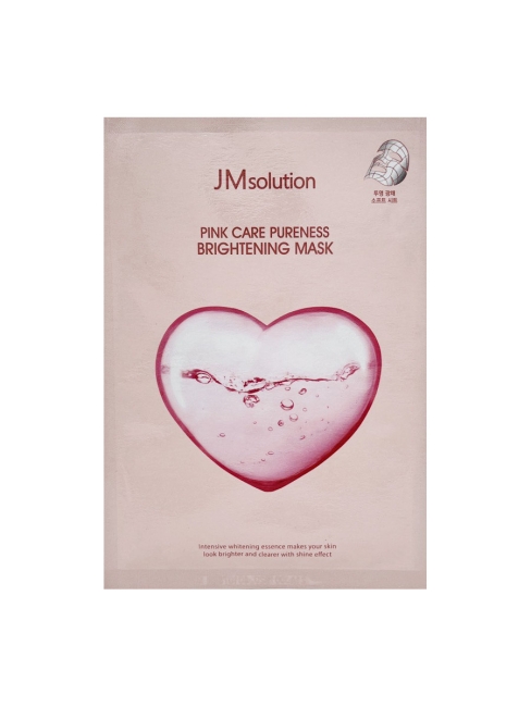 JMsolution Маска для лица тканевая осветляющая Pink Care Pureness Brightening Mask, 30 мл