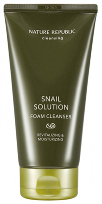 NATURE REPUBLIC Snail Solution Foam Cleanser Очищающая пенка c муцином улитки, 150 мл NATURE REPUBLIC Snail Solution Foam Cleanser Очищающая пенка c муцином улитки, 150 мл