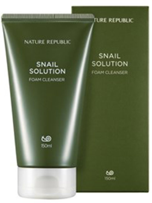 NATURE REPUBLIC Snail Solution Foam Cleanser Очищающая пенка c муцином улитки, 150 мл NATURE REPUBLIC Snail Solution Foam Cleanser Очищающая пенка c муцином улитки, 150 мл