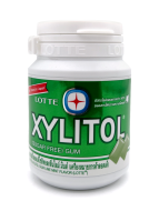 Lotte Жевательная резинка с ксилитолом без сахара освежающая лайм и мята Xylitol Gum Lime Mint Flavor, 52 г