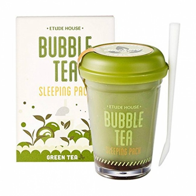 ETUDE HOUSE Bubble Tea Sleeping Pack #Green Tea Ночная маска с экстрактом зеленого чая, 100 г