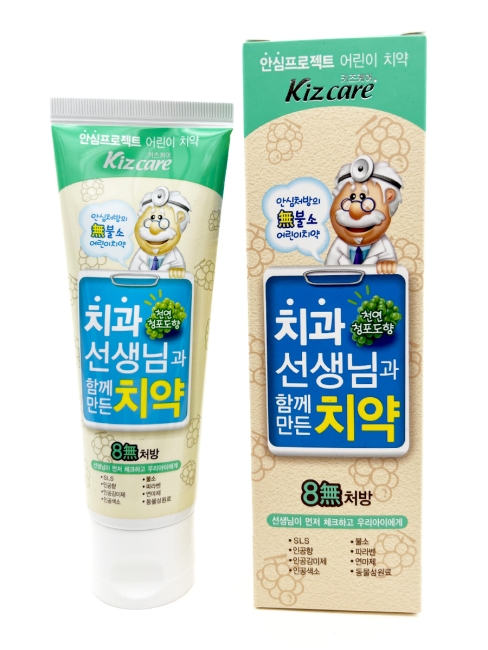 Mukunghwa Детская зубная паста с рождения со вкусом винограда Kizcare Kiss Mom Grape, 80 г