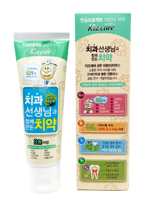 Mukunghwa Детская зубная паста с рождения со вкусом винограда Kizcare Kiss Mom Grape, 80 г