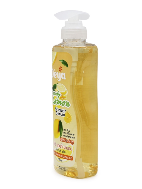 Deya Гель для душа с мочалкой Сыворотка и Лимон Shower Serum Candy Lemon, 520 г