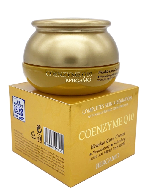 Bergamo Крем для лица с коэнзимом Q10 Антивозрастной Coenzyme Q10 Wrinkle Care Cream, 50 г Bergamo Крем для лица с коэнзимом Q10 Антивозрастной Coenzyme Q10 Wrinkle Care Cream, 50 г