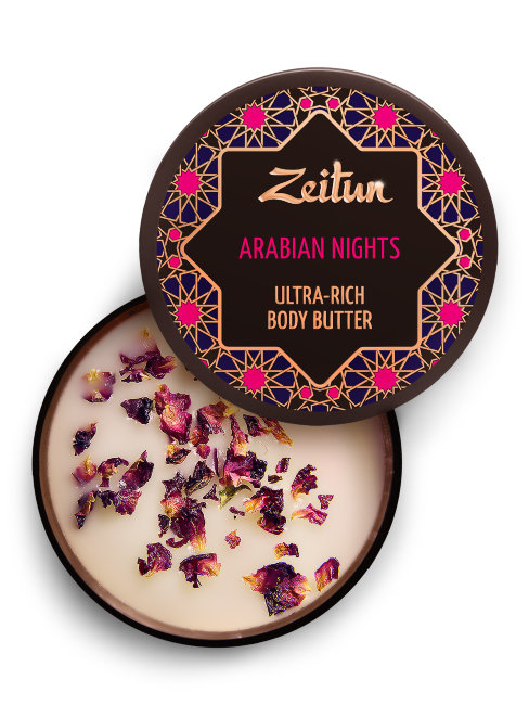 Zeitun Набор "Дамасская роза" премиальный, Крем-масло 200 мл, Крем для рук 30 мл, Дезодорант 150 мл, Молочко 250 мл