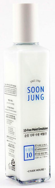 ETUDE HOUSE Эмульсия для лица для чувствительной кожи гипоаллергенная Soon Jung 10-Free Moist Emulsion, 130 мл