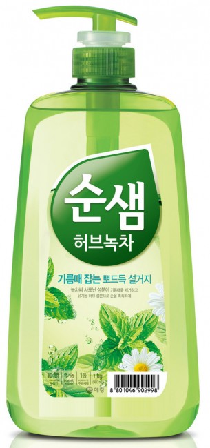 KeraSys Soonsaem Natural Green Tea Средство для мытья посуды с Зеленым чаем, 1 л