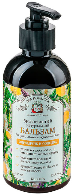 Kleona Бальзам Одуванчик и Солодка для сухих, ломких и окрашенных волос, 250 мл Kleona Бальзам Одуванчик и Солодка для сухих, ломких и окрашенных волос, 250 мл
