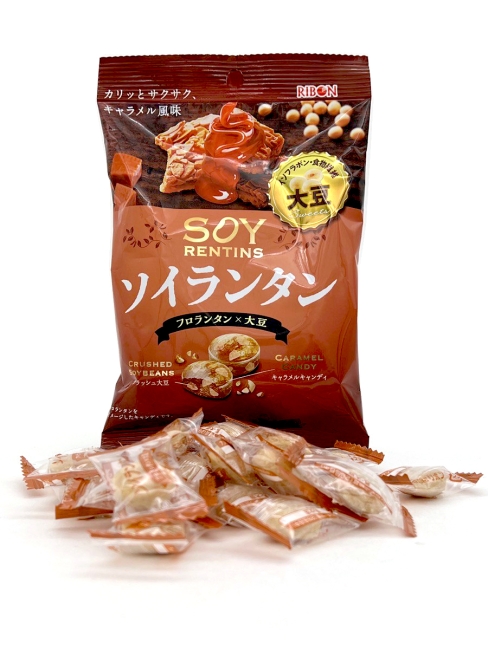 RIBON Карамель с соевой крошкой со вкусом Кинако Soy Rentins Caramel Candy, 2 уп*80 г