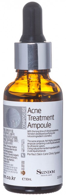 Skindom Acne Treatment Ampoules Концентрат для контроля за угревой сыпью, 30 мл Skindom Acne Treatment Ampoules Концентрат для контроля за угревой сыпью, 30 мл