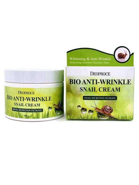 Deoproce Крем для лица против морщин с муцином улитки Bio Anti Wrinkle Snail Cream, 100 г Deoproce Крем для лица против морщин с муцином улитки Bio Anti Wrinkle Snail Cream, 100 г