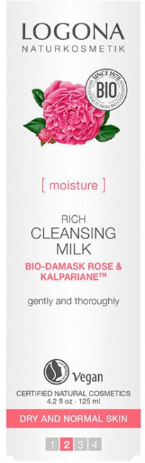 Logona Насыщенное молочко для очищения лица с Био-Дамасской Розой и комплексом Kalpariane, 125 мл Logona Насыщенное молочко для очищения лица с Био-Дамасской Розой и комплексом Kalpariane, 125 мл