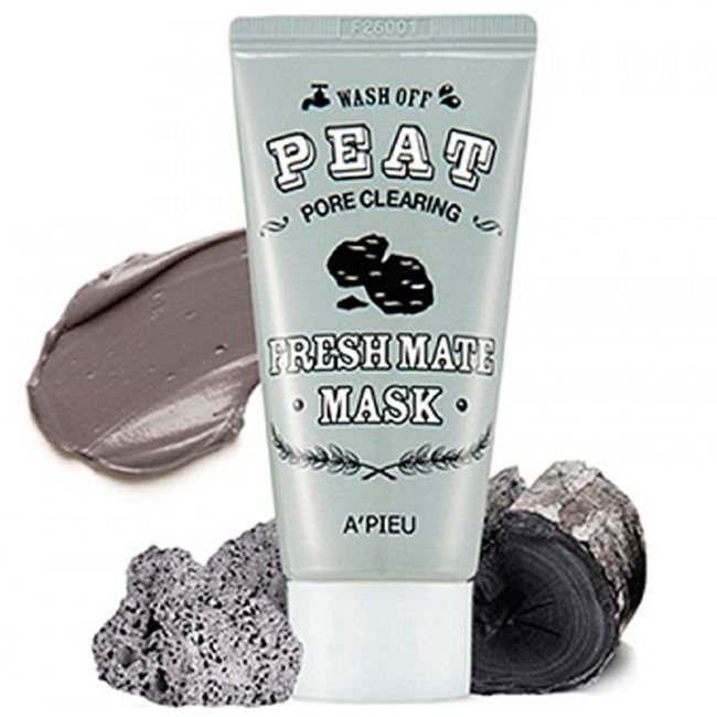 A'PIEU Fresh Mate Peat Mask Очищающая и сужающая поры маска с вулканическим пеплом, 50 мл