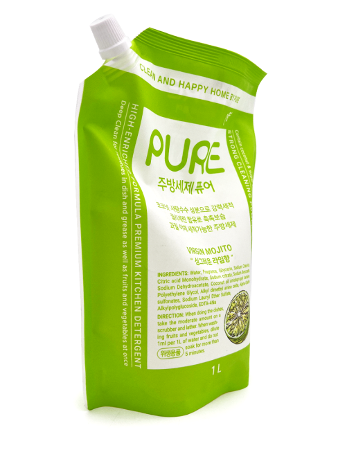 PURE VIRGIN MOJITO DISH DETERGENT Средство для мытья посуды с ароматом лайма и мяты 1000мл PURE VIRGIN MOJITO DISH DETERGENT Средство для мытья посуды с ароматом лайма и мяты 1000мл
