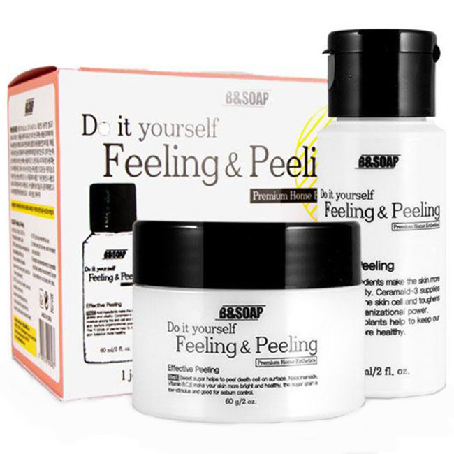 B SOAP Feeling & Peeling Набор для домашнего пилинга (скраб и лосьон-активатор)