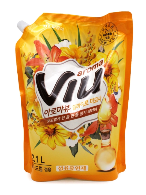 Mukunghwa Кондиционер для белья парфюмированный антибактериальный Мимоза Aroma Viu Golden Mimosa, 2100 мл