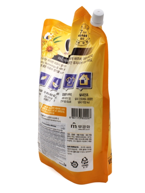 Mukunghwa Кондиционер для белья парфюмированный антибактериальный Мимоза Aroma Viu Golden Mimosa, 2100 мл