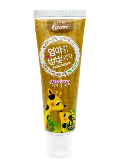 Mukunghwa Детская гелевая зубная паста с рождения Kizcare со вкусом земляники, 75 г Mukunghwa Детская гелевая зубная паста с рождения Kizcare со вкусом земляники, 75 г