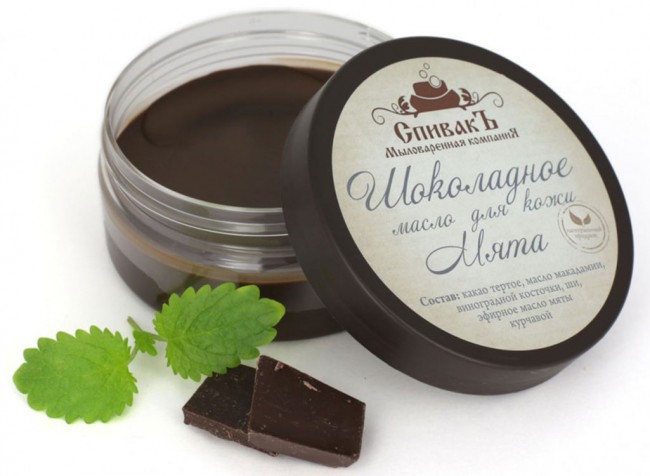 СпивакЪ Шоколадное масло для кожи Мята, 100 г СпивакЪ Шоколадное масло для кожи Мята, 100 г