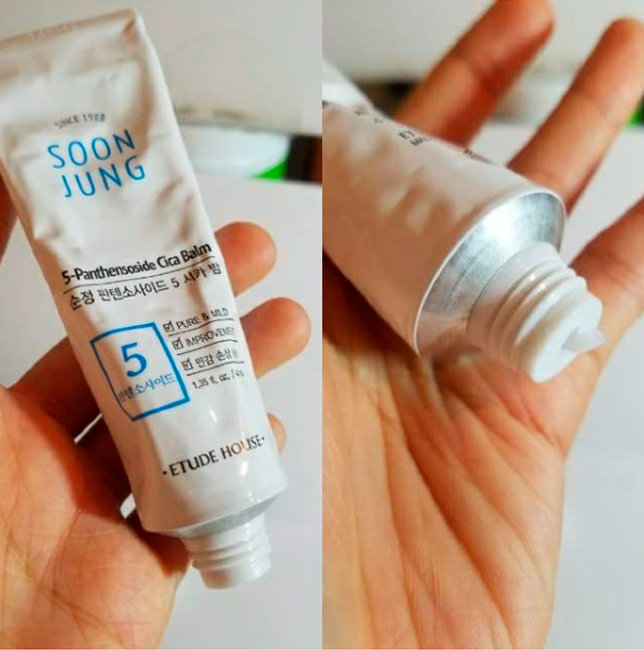 ETUDE HOUSE Заживляющий бальзам для лица Soon Jung 5 Panthensoside Cica Balm, 40 мл