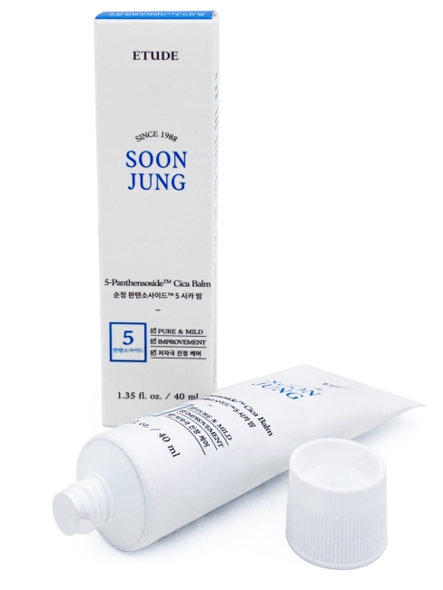 ETUDE HOUSE Заживляющий бальзам для лица Soon Jung 5 Panthensoside Cica Balm, 40 мл