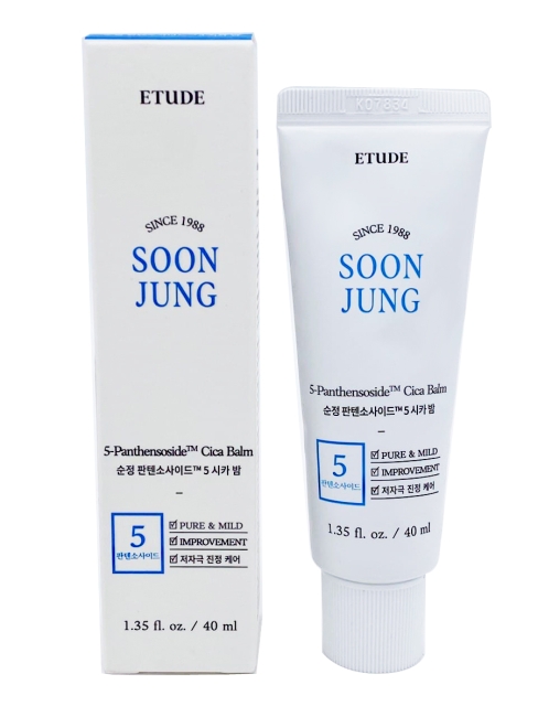 ETUDE HOUSE Заживляющий бальзам для лица Soon Jung 5 Panthensoside Cica Balm, 40 мл