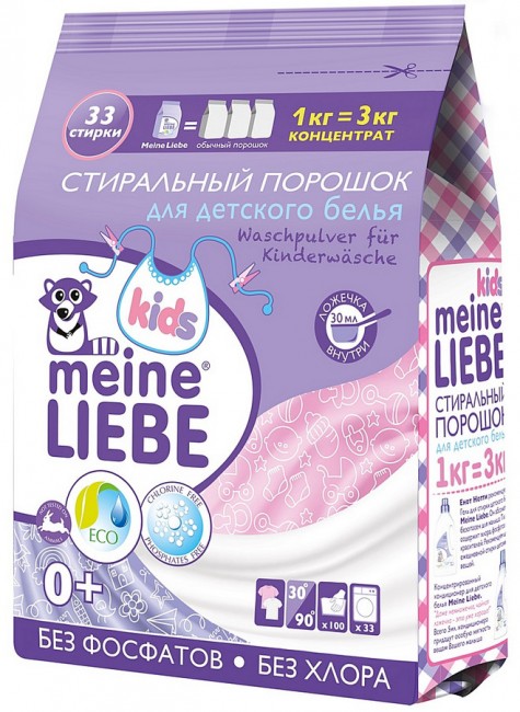 Meine Liebe Стиральный порошок для детского белья, 1 кг Meine Liebe Стиральный порошок для детского белья, 1 кг