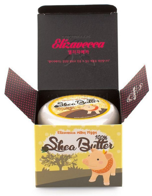 Elizavecca Milky Piggy 100% Shea Butter Многофункциональное 100% масло Ши для лица и тела, 88 г