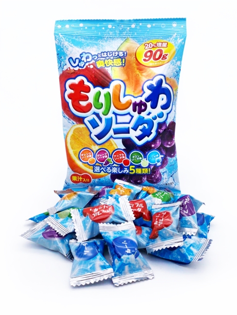 RIBON Карамель содовая "5 вкусов" Morishuwa Soda Candy, 2 уп*90 г