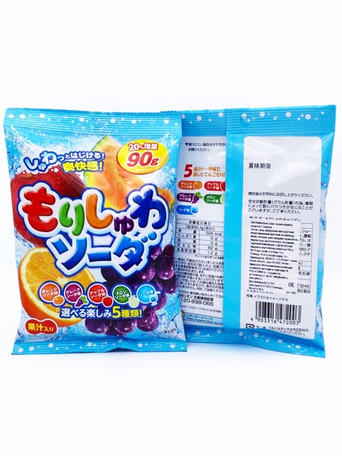 RIBON Карамель содовая "5 вкусов" Morishuwa Soda Candy, 2 уп*90 г