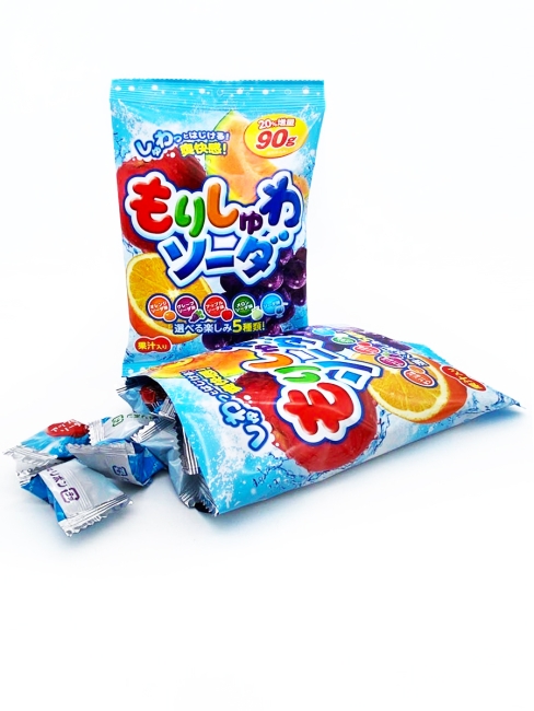 RIBON Карамель содовая "5 вкусов" Morishuwa Soda Candy, 2 уп*90 г