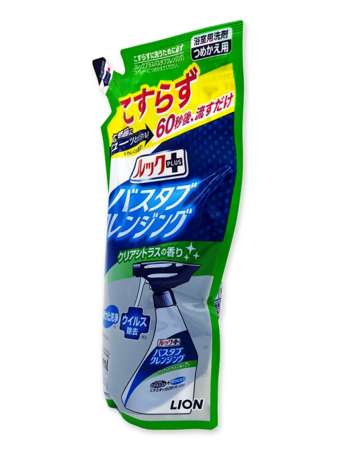Lion Чистящее средство для ванны быстрого действия Цитрус Look Plus Bathtub Cleanse Clear Citrus Fragrance, 450 мл Lion Чистящее средство для ванны быстрого действия Цитрус Look Plus Bathtub Cleanse Clear Citrus Fragrance, 450 мл