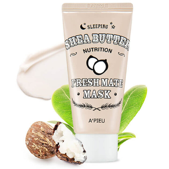A'PIEU Fresh Mate Shea Butter Mask Ночная питательная маска с маслом ши, 50 мл