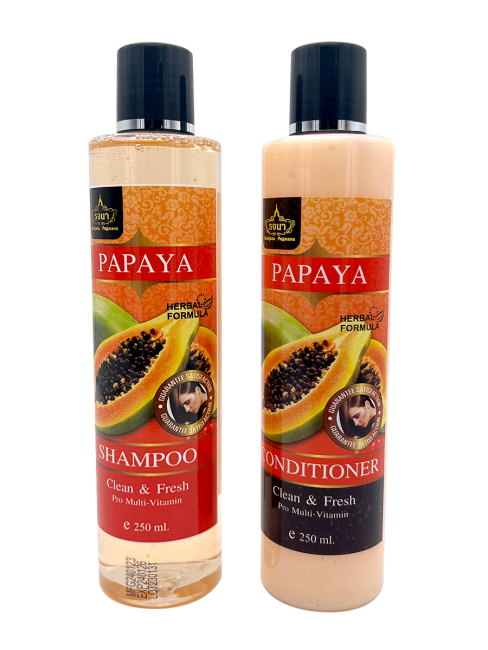 Rochjana Набор для волос шампунь и кондиционер с экстрактом папайи Herbal Formula Papaya Set, 2 шт. x 250 мл