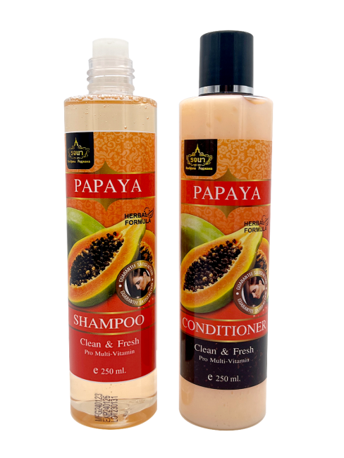 Rochjana Набор для волос шампунь и кондиционер с экстрактом папайи Herbal Formula Papaya Set, 2 шт. x 250 мл
