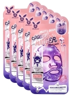 Elizavecca Комплект успокаивающих тканевых масок с фруктовыми экстрактами Power Ringer Mask Pack Fruits Deep, 5*23 мл