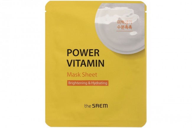 The Saem Маска на тканевой основе для лица Power Vitamin Mask Sheet, 28 г