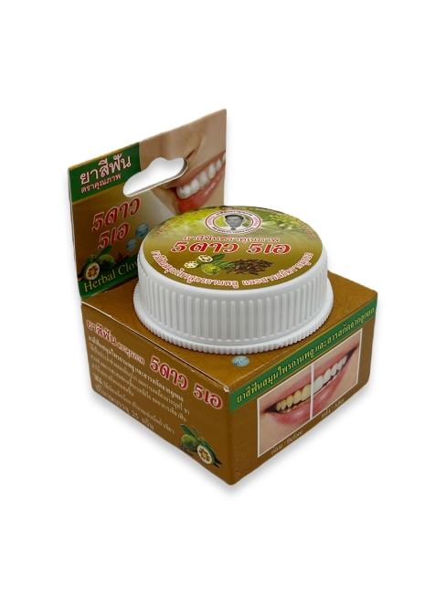 5 Star Cosmetic Травяная отбеливающая зубная паста с экстрактом Гвоздики и Нони, 25 г