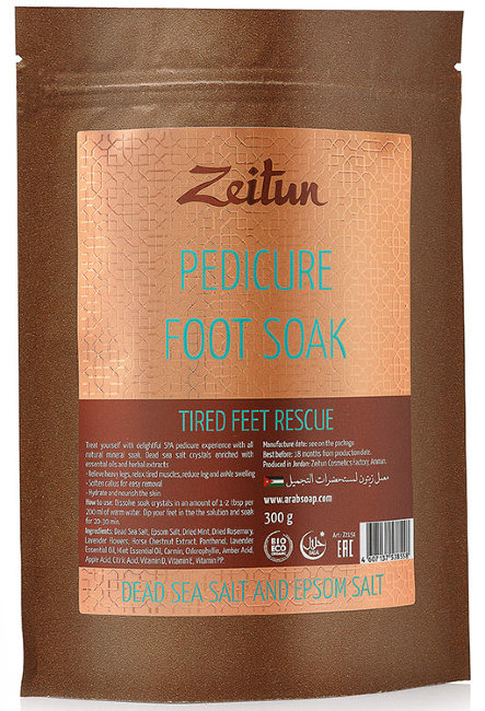 Zeitun Солевая ванна для ног "Расслабляющая" с минералами Мертвого моря и магнезией, 300 г Zeitun Солевая ванна для ног "Расслабляющая" с минералами Мертвого моря и магнезией, 300 г